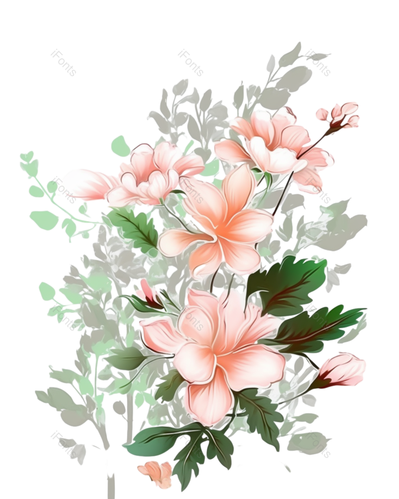 唯美图片,花卉元素,花朵PNG,手绘花朵免抠素材